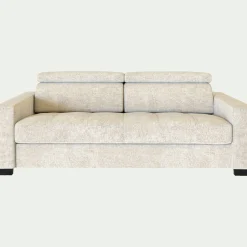 Canapé 3 Places|Canapé Droit*alinea Canapé 3 places fixe en tissu Genesis avec accoudoirs 20cm - ventoux Blanc