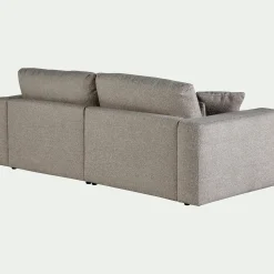 Canapé En Tissu|Canapé 5 Places*alinea Canapé 5 places fixe en tissu bouclette - clair Gris