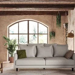 Canapé En Tissu|Canapé 4 Places*alinea Canapé 4 places fixe en tissu joint - borie Gris