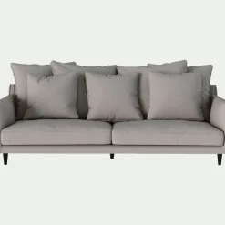 Canapé En Tissu|Canapé 4 Places*alinea Canapé 4 places fixe en tissu joint - borie Gris