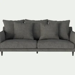 Canapé En Tissu|Canapé 3 Places*alinea Canapé 3 places fixe en tissu joint - restanque Gris