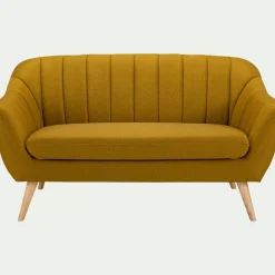 Canapé En Tissu|Canapé 2 Places*alinea Canapé 2 places fixe en tissu - argan Jaune
