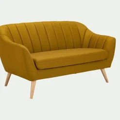 Canapé En Tissu|Canapé 2 Places*alinea Canapé 2 places fixe en tissu - argan Jaune