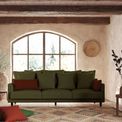 Canapé 6 Places Et Plus*alinea Canapé 6 places fixe en tissu joint - cèdre Vert