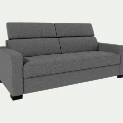Canapé Fixe|Canapé Droit*alinea Canapé 3 places fixe en tissu pop avec accoudoirs 15cm - Gris