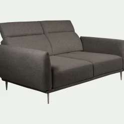 Canapé 3 Places*alinea Canapé 3 places fixe en tissu avec fonction avance-recul - Gris restanque