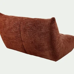 Canapé 3 Places*alinea Canapé 3 places fixe en tissu chenille - Brun rustrel