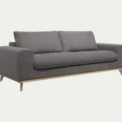 Canapé En Tissu|Canapé 4 Places*alinea Canapé 4 places fixe en tissu Storm - moyen Gris