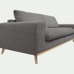 Canapé En Tissu|Canapé 4 Places*alinea Canapé 4 places fixe en tissu Storm - moyen Gris