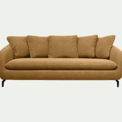 Canapé 4 Places*alinea Canapé 4 places fixe en tissu tramé - bronze Marron