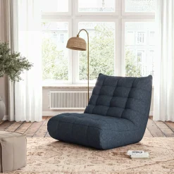 Canapé 2 Places*alinea Canapé 2 places fixe en tissu chenille - marine Bleu