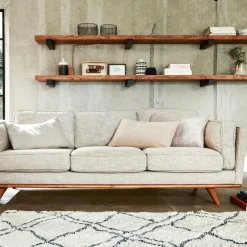 Canapé 3 Places*alinea Canapé 3 places fixe en tissu - Beige