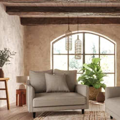 Petit Canapé*alinea Canapé 1.5 places fixe en tissu mixte - Beige alpilles