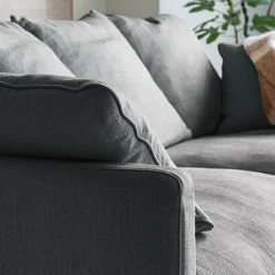 Canapé 4 Places*alinea Canapé 4 places fixe en tissu - ardoise Gris