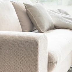Canapé En Tissu|Canapé 3 Places*alinea Canapé 3 places fixe en tissu crown - roucas Beige