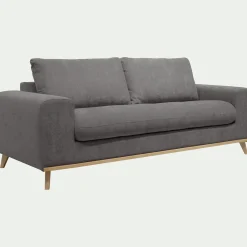 Canapé 3 Places*alinea Canapé 3 places fixe en tissu Storm - moyen Gris