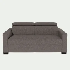 Canapé 2 Places*alinea Canapé 2 places fixe en tissu pop avec accoudoirs 15cm - Taupe