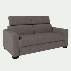 Canapé 2 Places*alinea Canapé 2 places fixe en tissu pop avec accoudoirs 15cm - Taupe