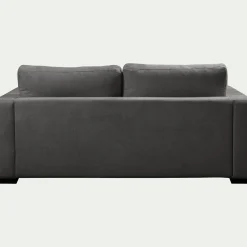 Canapé 3 Places*alinea Canapé 3 places fixe en tissu Bloq - anthracite Gris