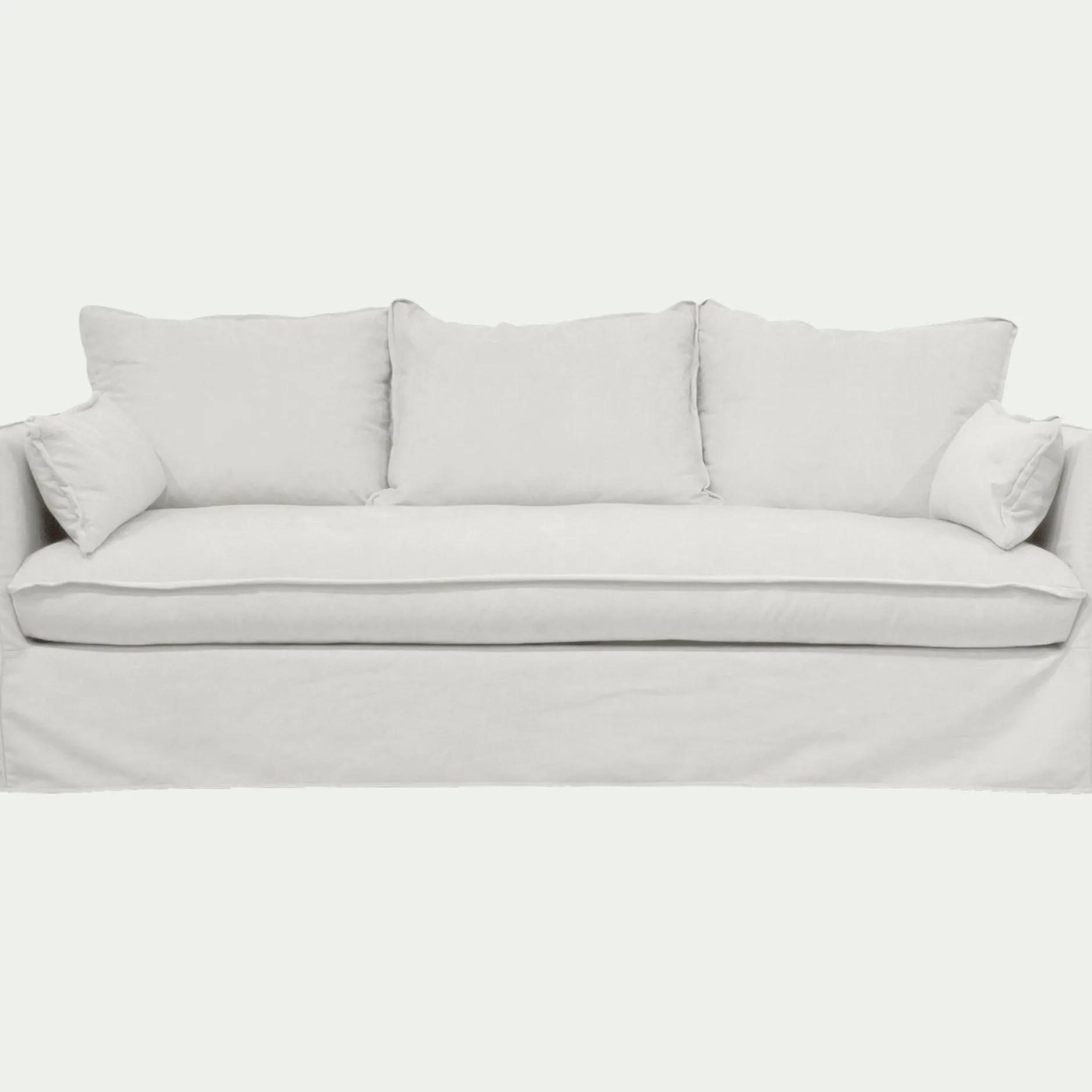 Canapé En Tissu|Canapé 4 Places*alinea Canapé 4 places fixe en tissu wind - écru Blanc