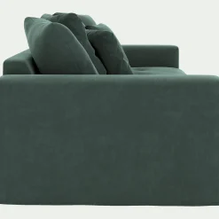 Canapé En Velours|Canapé 4 Places*alinea Canapé 4 places fixe en velours - sauge Vert