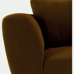 Canapé 2 Places*alinea Canapé 2 places fixe en velours Velvet - bronze Marron