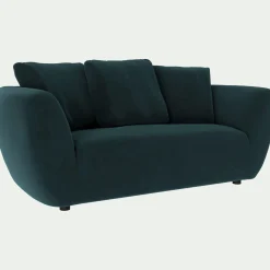 Canapé 2 Places*alinea Canapé 2 places fixe en velours Velvet - foncé Bleu