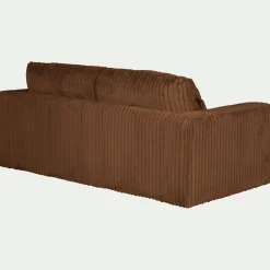 Canapé En Velours|Canapé 5 Places*alinea Canapé 5 places fixe en velours côtelé Bita - brun rustrel Marron