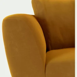Canapé En Velours|Canapé 4 Places*alinea Canapé 4 places fixe en velours Velvet - argan Jaune