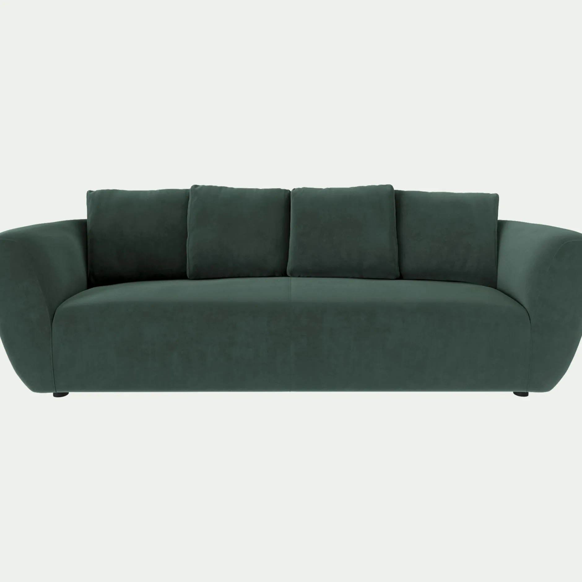 Canapé 4 Places*alinea Canapé 4 places fixe en velours Velvet - sauge Vert