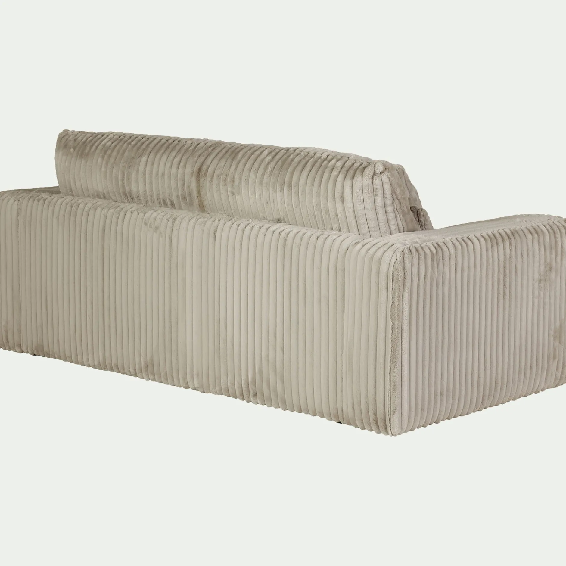 Canapé En Velours|Canapé 5 Places*alinea Canapé 5 places fixe en velours côtelé Bita - ventoux Blanc