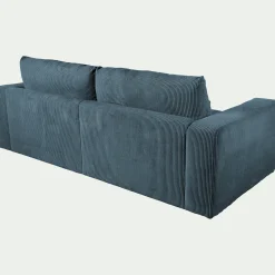 Canapé 5 Places*alinea Canapé 5 places fixe en velours côtelé - Bleu