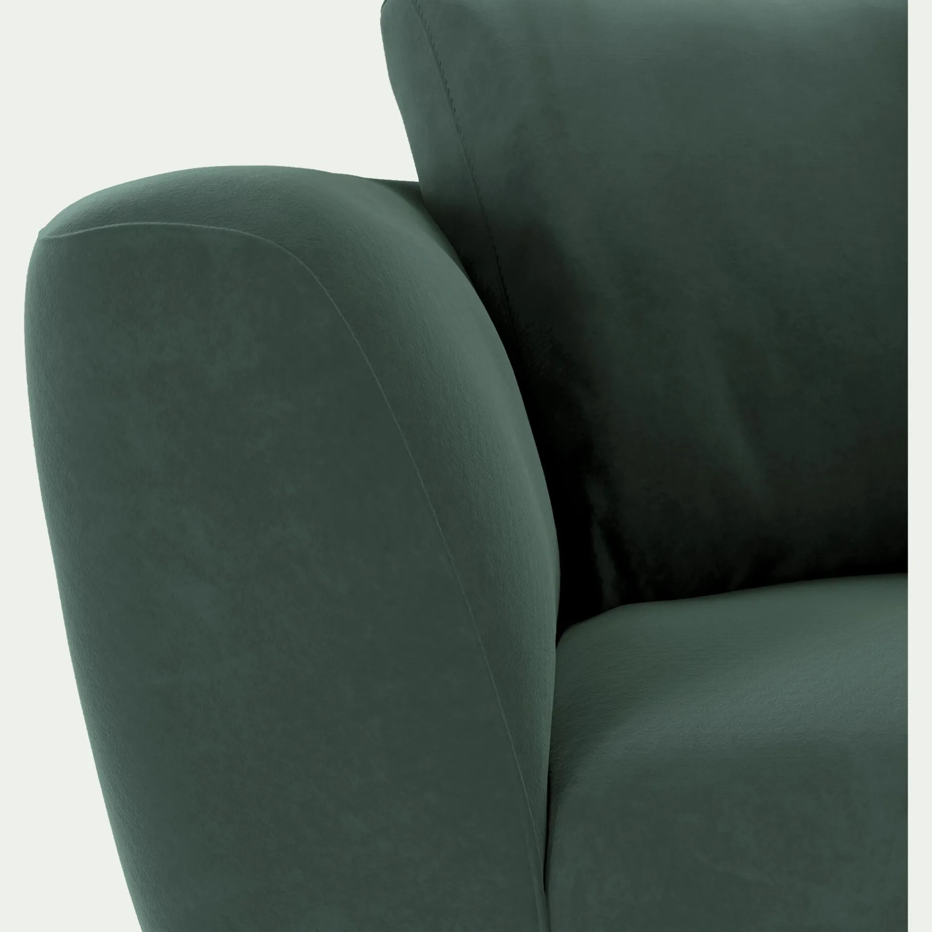 Canapé En Velours|Canapé Fixe*alinea Canapé 3 places fixe en velours Velvet - sauge Vert