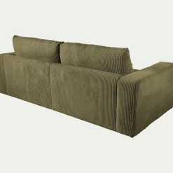 Canapé En Velours|Canapé 5 Places*alinea Canapé 5 places fixe en velours côtelé - cèdre Vert