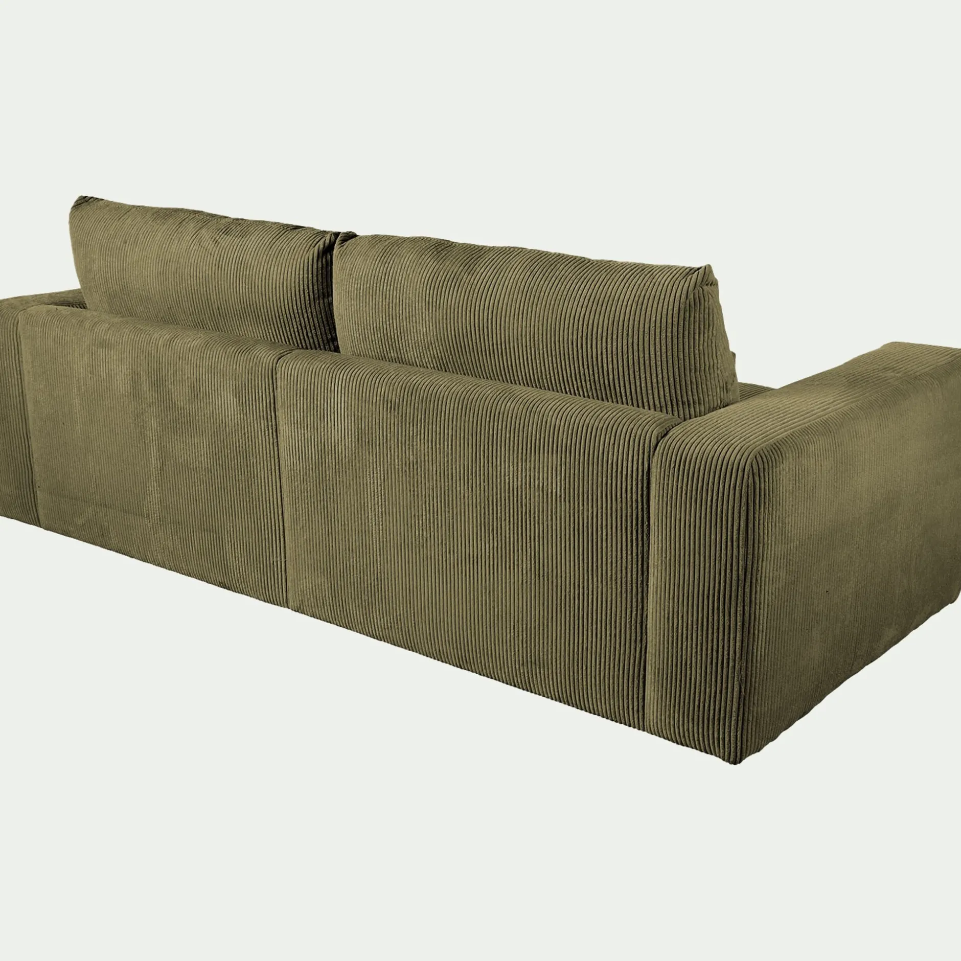 Canapé En Velours|Canapé 5 Places*alinea Canapé 5 places fixe en velours côtelé - cèdre Vert
