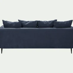 Canapé En Tissu|Canapé 3 Places*alinea Canapé 3 places fixe gauche en tissu cannes - autan Bleu