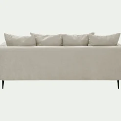 Canapé En Tissu|Canapé 3 Places*alinea Canapé 3 places fixe gauche en tissu Cannes - roucas Beige