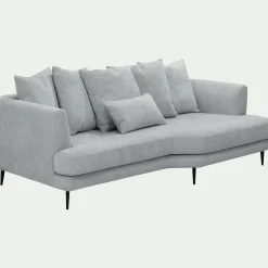 Canapé 5 Places*alinea Canapé 5 places fixe gauche en tissu cannes - Gris