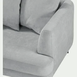 Canapé 5 Places*alinea Canapé 5 places fixe gauche en tissu cannes - Gris