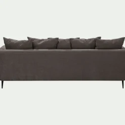 Canapé 5 Places*alinea Canapé 5 places fixe gauche en tissu cannes - Marron