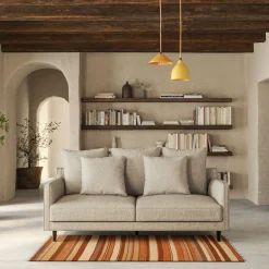 Canapé 3 Places*alinea Canapé 3 places fixe tissu mixte - alpilles Beige