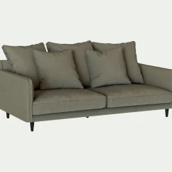 Canapé 3 Places*alinea Canapé 3 places fixe tissu mixte - Vert cèdre