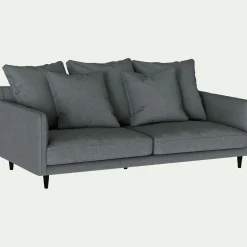 Canapé En Tissu|Canapé 3 Places*alinea Canapé 3 places fixe tissu mixte - ardoise Gris