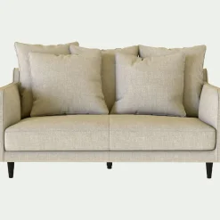 Canapé 2 Places*alinea Canapé 2 places fixe tissu mixte - Beige alpilles