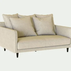 Canapé 2 Places*alinea Canapé 2 places fixe tissu mixte - Beige alpilles