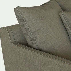 Canapé En Lin|Canapé En Tissu*alinea Canapé 1,5 places fixe tissu mixte - cedre Vert