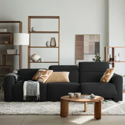 Canapé 5 Places*alinea Canapé 5 places relax droit en tissu - anthracite Gris