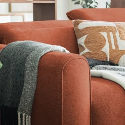 Canapé 5 Places*alinea Canapé 5 places relax droit en tissu - Brun rustrel