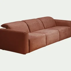 Canapé 5 Places*alinea Canapé 5 places relax droit en tissu - Brun rustrel