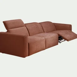 Canapé 5 Places*alinea Canapé 5 places relax droit en tissu - Brun rustrel